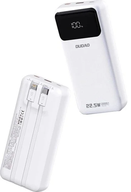 Фото: Батарея універсальна Dudao K15 Pro 20000mAh 22.5W White (6977196682447) № 9 | KTC