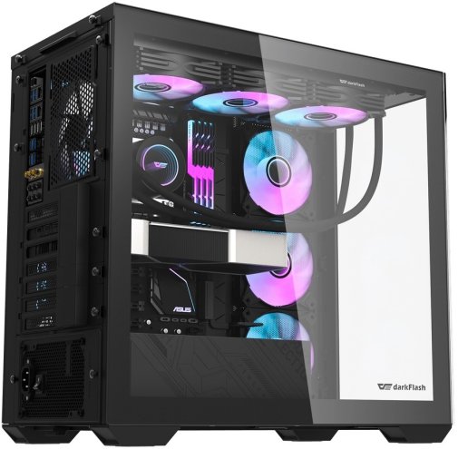 Корпус DARKFLASH DLX4000 Black with window (DLX4000 BLACK)