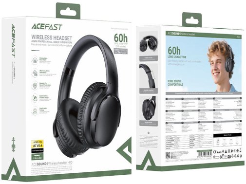 Гарнітура Acefast H10 Black (6974316284932)