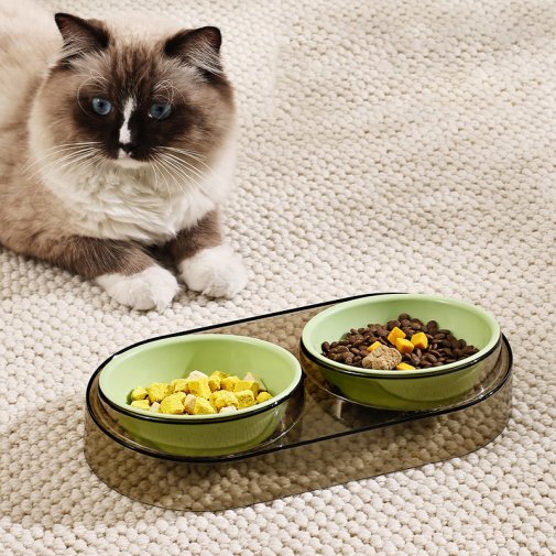 Годівниця подвійна кольорова Me&Pet Зелений (NMP28-2)