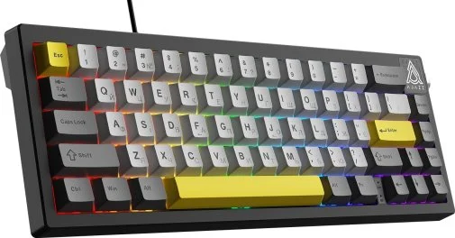 Фото: Клавіатура Ajazz AK650 Moon Yellow Switches ENG/UKR USB Gray/White/Yellow (AK650-MY-GWY) № 18 | KTC