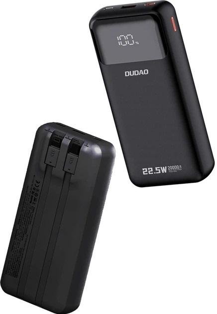 Батарея універсальна Dudao K15 Pro 20000mAh 22.5W Black (6977196682430)