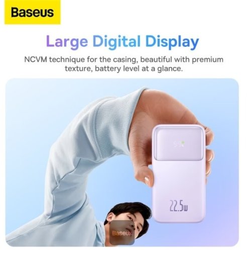 Батарея універсальна Baseus Comet Digital Display 20000mAh 22.5W Purple (PPMD020105)