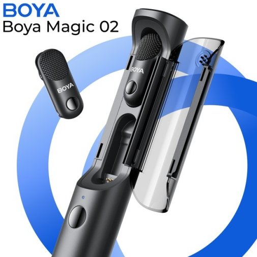 Бездротовий петличний мікрофон Boya Magic-02 Type-C/Lightning Black