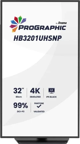 Фото: Монітор iiyama HB3201UHSNP-B1 - 31.5" IPS / 3840×2160 / 60 Гц / Pivot / HAS № 21 | KTC