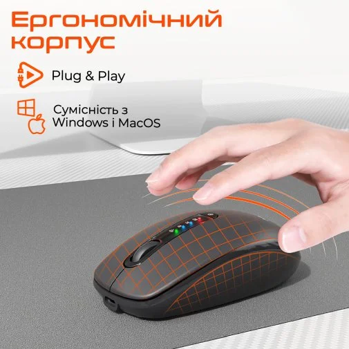 Фото: Миша Meetion BTM100R Wireless Black/Steel Gray (MT-BTM100R-A) № 13 | KTC