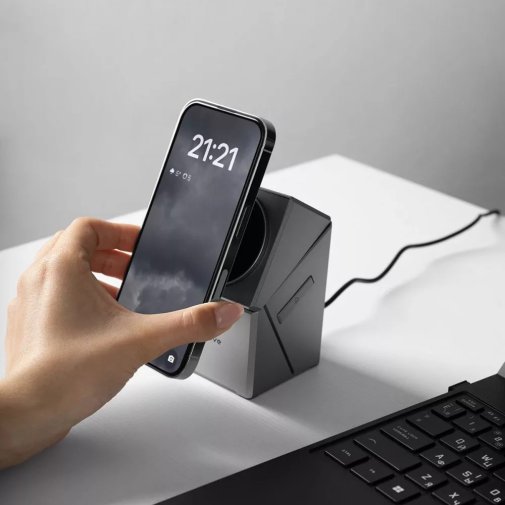 Бездротовий зарядний пристрій Proove Iron Hide 3in1 Qi2 Gray (WSIH15000003)