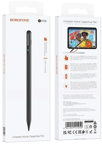 Фото: Стилус BOROFONE BG100 Black (6941991115950) № 8 | KTC