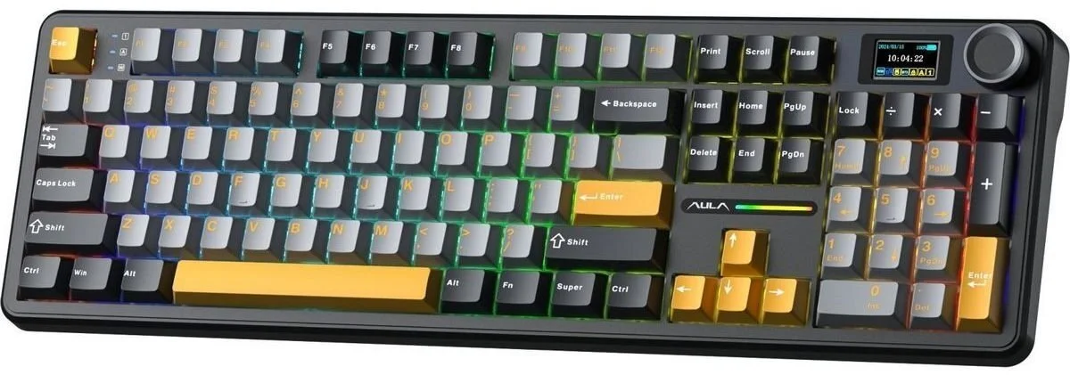 Фото: Клавіатура Aula F108 Pro WL/BT/USB Black (6978080501295) № 20 | KTC