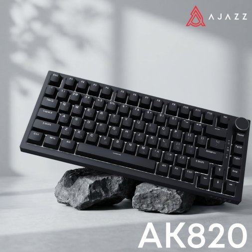 Клавіатура Ajazz AK820 Red Switch ENG/UKR USB Black (AK820-R-B)