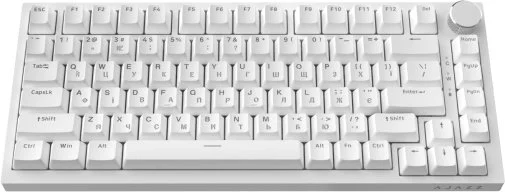 Фото: Клавіатура Ajazz AK820 Red Switch ENG/UKR USB White (AK820-R-W) № 21 | KTC