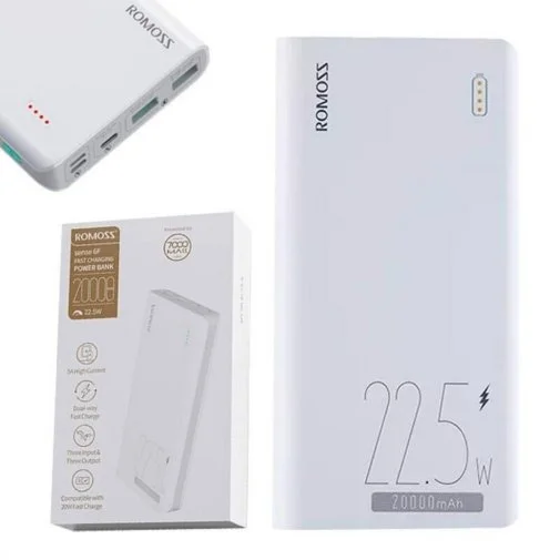 Фото: Батарея універсальна Romoss 20000mAh Sense 6 22.5W White (PPH80-611-1121H) № 8 | KTC