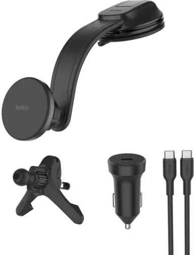 Фото: Кріплення для мобільного телефону Belkin BoostCharge MagSafe Qi2 15W + Car Adapter 27W (WIC012HQBK) № 17 | KTC