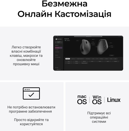 Миша Keychron M5 PixArt PAW3950 Black (M5-A23)