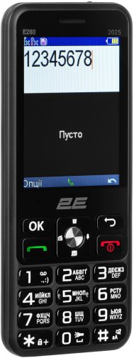 Мобільний телефон 2E E280 2025 Black (794300868957)