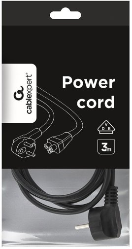 Кабель живлення Cablexpert PC-186-ML12-3M 3m Black