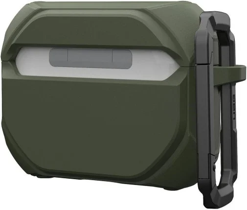 Фото: Чохол UAG for Airpods Pro 3nd Gen 2025 - Monarch with Built-in Phone Stand Olive Drab/Silver (104131117233) № 36 | KTC