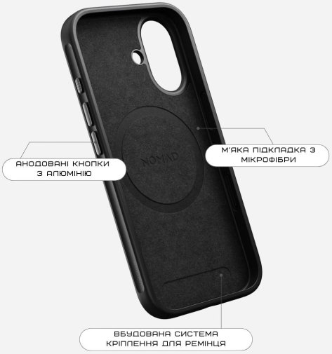 Чохол Nomad for Apple iPhone 17 - Modern Leather Black (NM014353858)