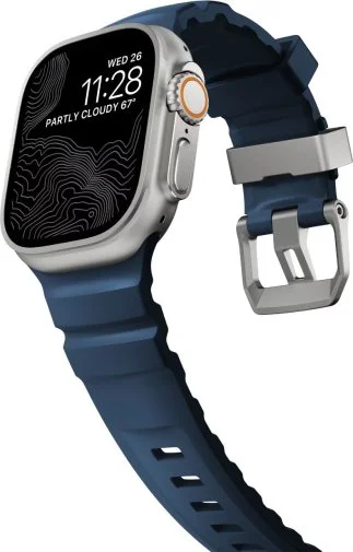 Фото: Ремінець Nomad for Apple Watch 46/49mm - Rocky Point Natural Titanium Hardware Atlantic (NM013589858) № 17 | KTC