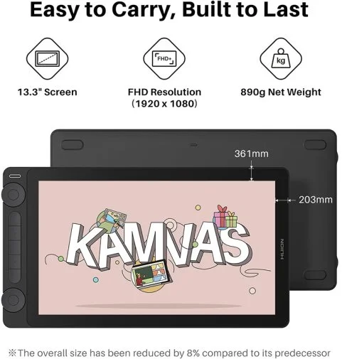 Фото: Графічний монітор Huion Kamvas 13 Gen 3 + Glove (GS1333) № 9 | KTC