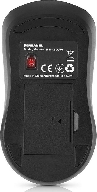 Миша Real-EL RM-307W Black (EL123200051)