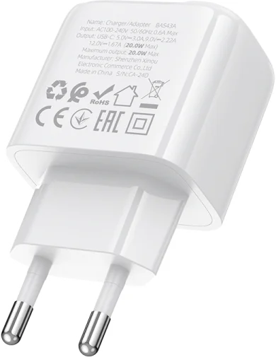 Фото: Зарядний пристрій BOROFONE BAS43A Potential PD 20W White (6941991113819) № 13 | KTC