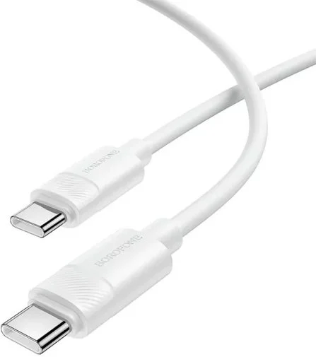 Фото: Кабель BOROFONE BX123 Leya 60W Type-C / Type-C 1m White (6941991124242) № 4 | KTC