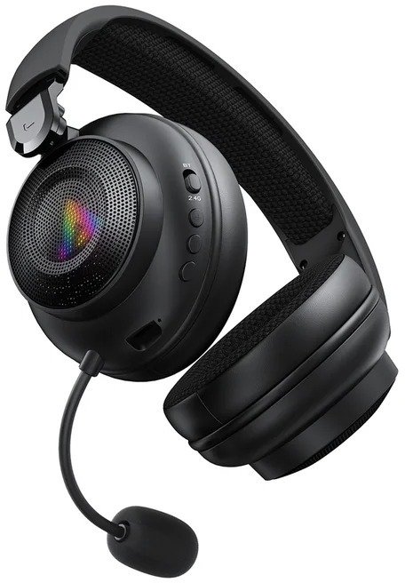 Гарнітура накладна Acefast H15 WL/BT/Jack 3.5, Black ( Gaming )