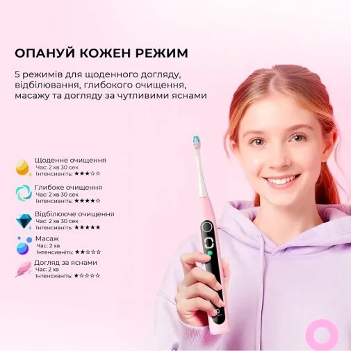 Фото: Електрична зубна щітка Oclean X Kids Electric Toothbrush Black (6970810557206) № 15 | KTC