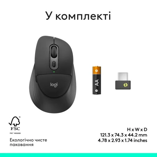 Фото: Миша Logitech Signature Comfort Plus M850 L for Business Graphite (910-007704) № 29 | KTC