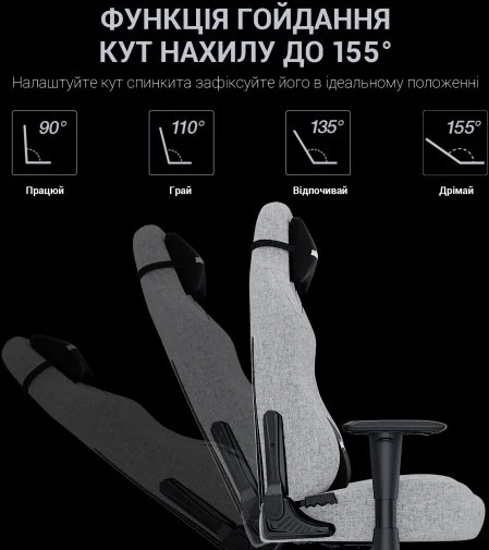Фото: Крісло Anda Seat Luna Size L Ivory Fabric (AD18-44-I-F) № 37 | KTC