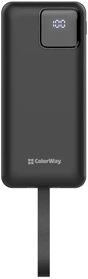 Фото: Батарея універсальна ColorWay EnergyHub 30000mAh 22.5W Built-in Cable Type-C/Lightning (CW-PB300LP05BK) № 16 | KTC