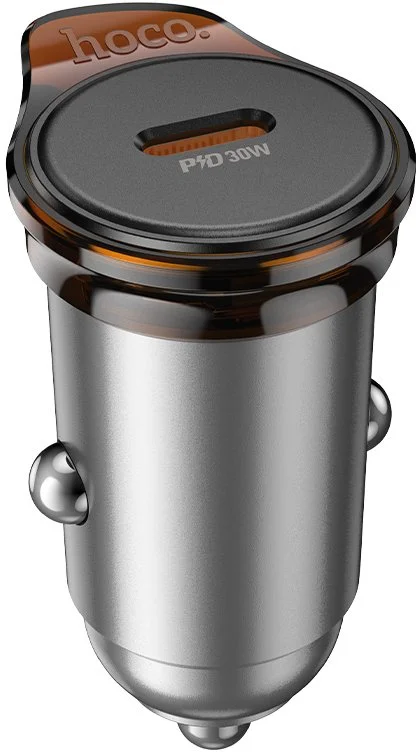 Фото: Автомобільний зарядний пристрій Hoco NZ16 Rigorous PD 30W Metal Gray (6942007644716) № 11 | KTC