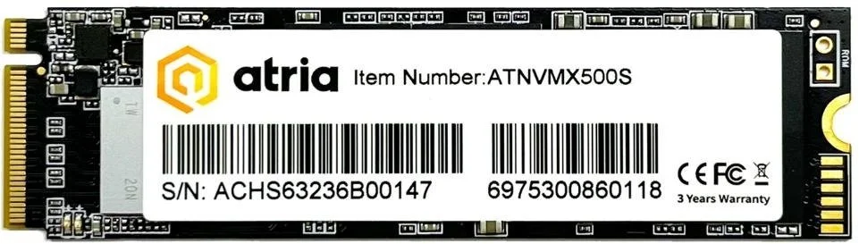 Фото: SSD-накопичувач Atria X500S NVMe PCIe 3.0 (ATNVMX500S/128) № 3 | KTC