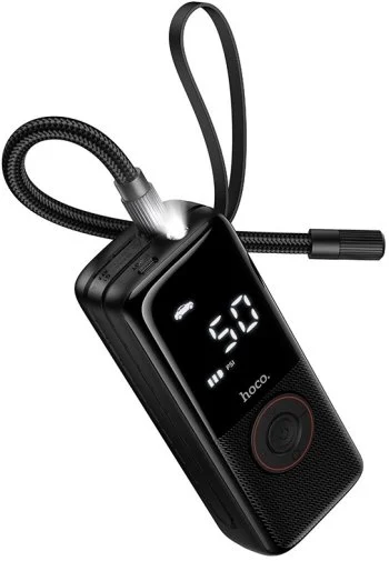 Фото: Компресор Hoco ZP18 Enlighten Portable Smart Air Pump Black (6942007673303) № 8 | KTC