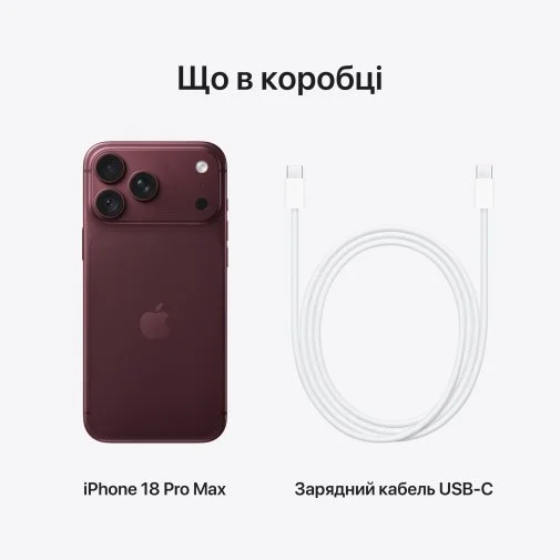 Фото: Смартфон Apple iPhone 18 Pro Max 2TB Burgundy (MJY44) № 22 | KTC