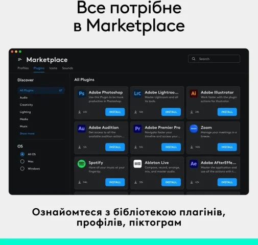 Фото: Клавіатура Logitech MX Creative Console Graphite (920-012931) № 18 | KTC