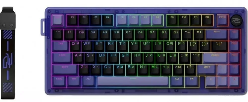 Фото: Клавіатура Proove Gaming T-Racer ENG/UKR WL/BT/USB Purple/Black (WKTR00022414) № 10 | KTC