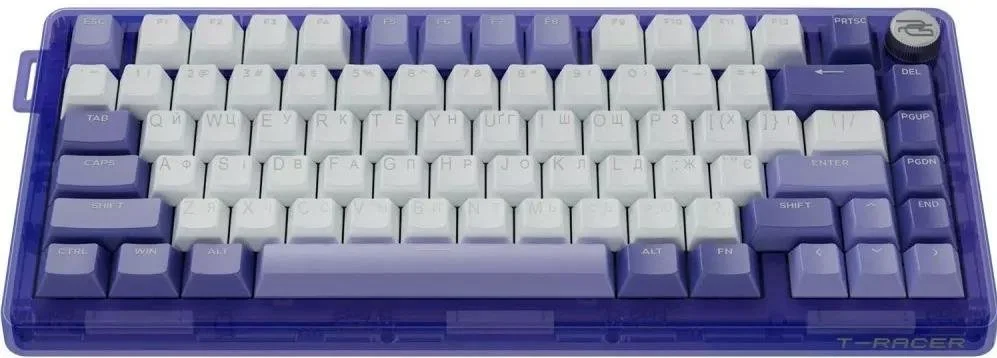 Фото: Клавіатура Proove Gaming T-Racer ENG/UKR WL/BT/USB Purple/White (WKTR00022417) № 10 | KTC
