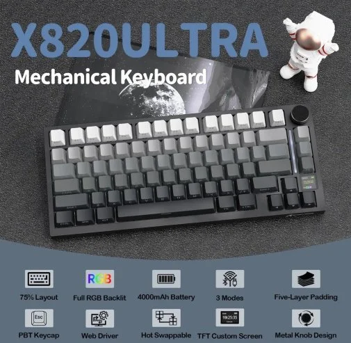 Фото: Клавіатура Attack Shark X820 Ultra Axis Moonlight (X820ULTRASA_AS) № 16 | KTC