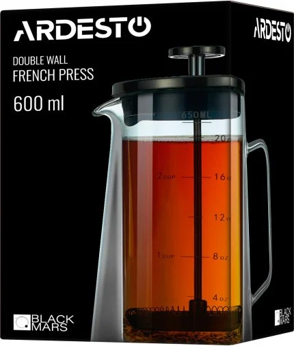 Фото: Френч-прес Ardesto Black Mars 650ml (AR1906DWB) № 17 | KTC