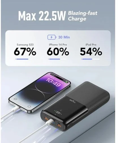 Фото: Батарея універсальна VIYISI G3015 30000mAh 22.5W Black (1186336) № 15 | KTC