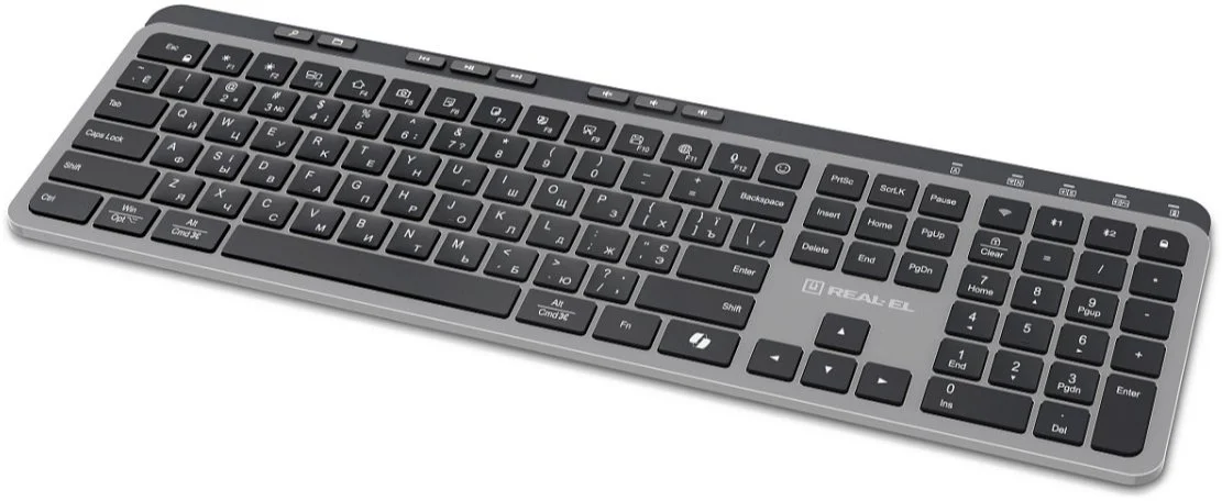 Фото: Клавіатура Real-EL RK-737W Wireless Black/Grey (EL123100060) № 19 | KTC