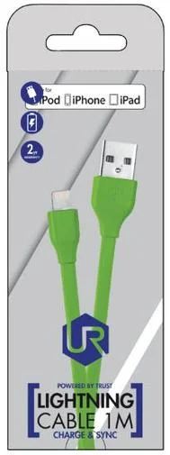 Фото: Кабель USB Urban Revolt AM / Lightning 1 м зелений № 7 | KTC