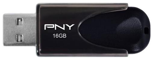 Флешка USB PNY Attache 4 16 ГБ (FD16GBATT4-EF) чорна