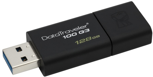 Флешка USB Kingston DT 100 G3 128 ГБ (DT100G3/128GB) чорна