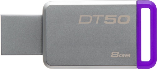 Флешка USB Kingston DT 50 8 ГБ (DT50/8GB) срібляста/фіолетова