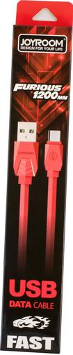 Кабель USB JR-S117M Furious series JoyRoom AM / MicroUSB 1.2 м червоний