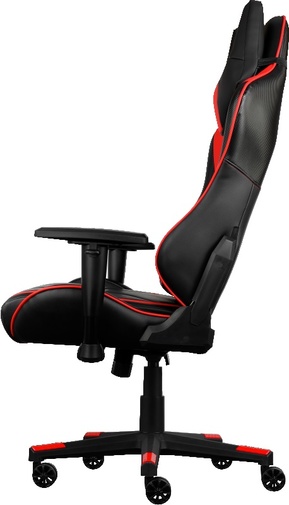 Крісло для геймерів AeroCool AC220BR чорне з червоними вставками + подушка під шию