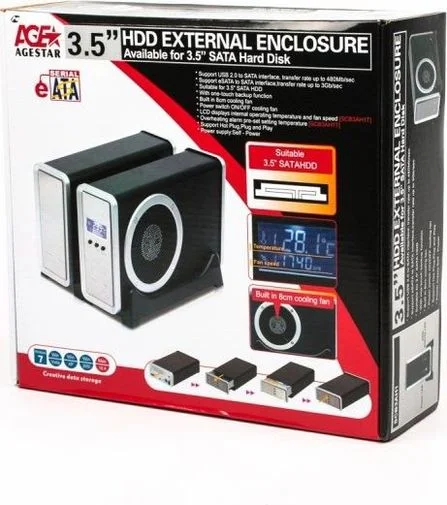 Фото: Кишеня AgeStar SCB 3 AH1T USB2.0 + eSATA чорна № 5 | KTC